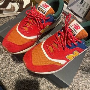 New Balance 997H Red and Orange Sneakers